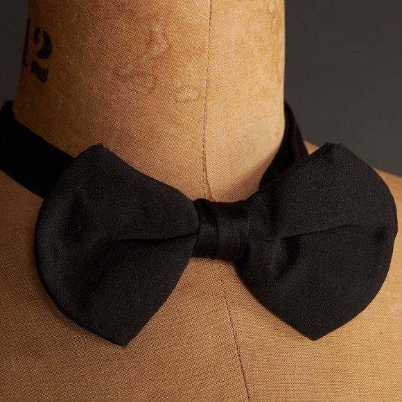 Lovacely Men Vintage Black Bow Tie